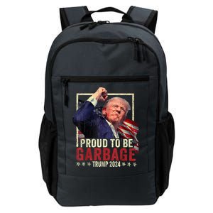 Trump 2024 Election Proud To Be Garbage Vote Trump President Daily Commute Backpack