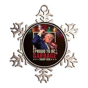 Trump 2024 Election Proud To Be Garbage Vote Trump President Metallic Star Ornament