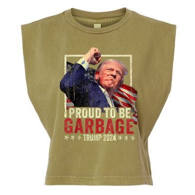 Trump 2024 Election Proud To Be Garbage Vote Trump President Garment-Dyed Women's Muscle Tee