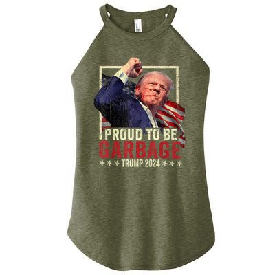 Trump 2024 Election Proud To Be Garbage Vote Trump President Women's Perfect Tri Rocker Tank