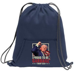 Trump 2024 Election Proud To Be Garbage Vote Trump President Sweatshirt Cinch Pack Bag