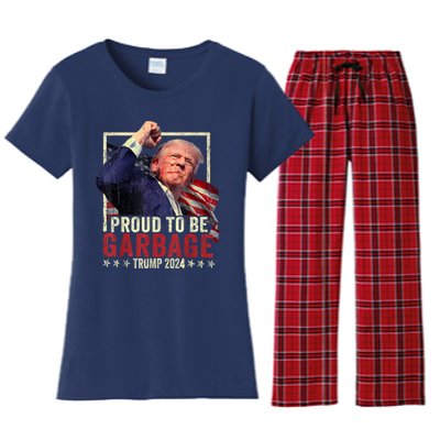 Trump 2024 Election Proud To Be Garbage Vote Trump President Women's Flannel Pajama Set