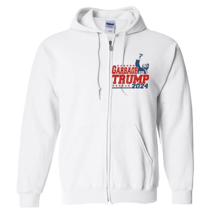 Trump 2024 Election Proud To Be Garbage Vote Trump President Trending Design Full Zip Hoodie