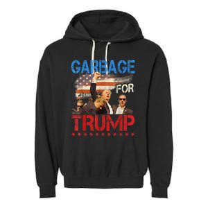 Trump 2024 Election Proud To Be Garbage Vote Trump President Garment-Dyed Fleece Hoodie