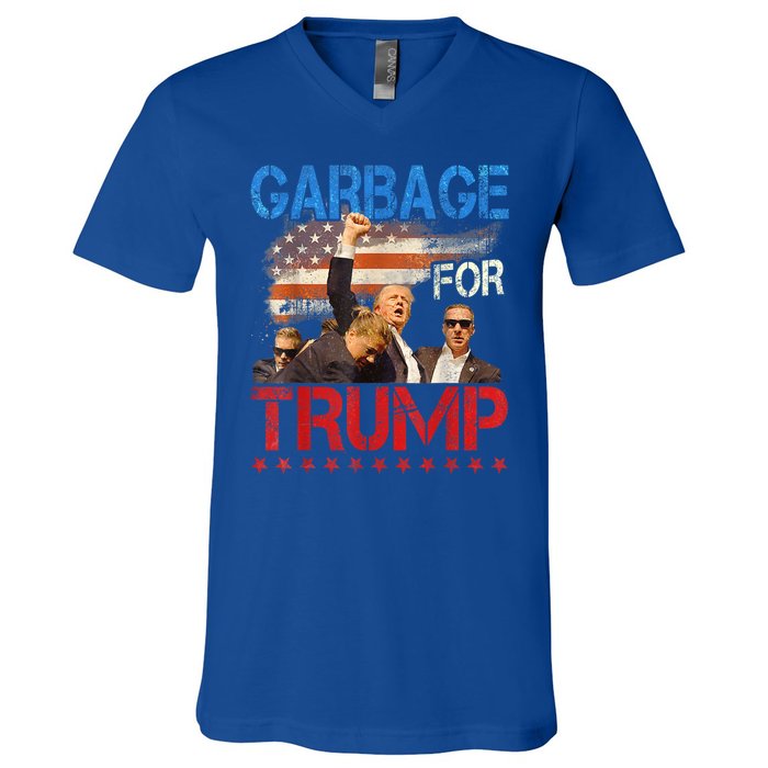 Trump 2024 Election Proud To Be Garbage Vote Trump President V-Neck T-Shirt