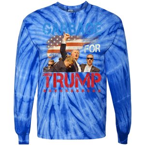 Trump 2024 Election Proud To Be Garbage Vote Trump President Tie-Dye Long Sleeve Shirt