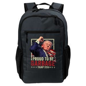 Trump 2024 Election Proud To Be Garbage Vote Trump President Daily Commute Backpack