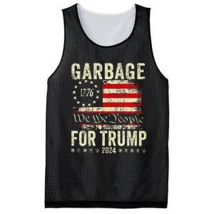 Trump 2024 Election Garbage Vote For Trump President Us Flag Mesh Reversible Basketball Jersey Tank