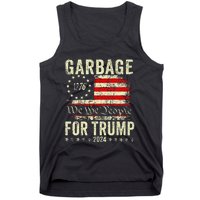 Trump 2024 Election Garbage Vote For Trump President Us Flag Tank Top