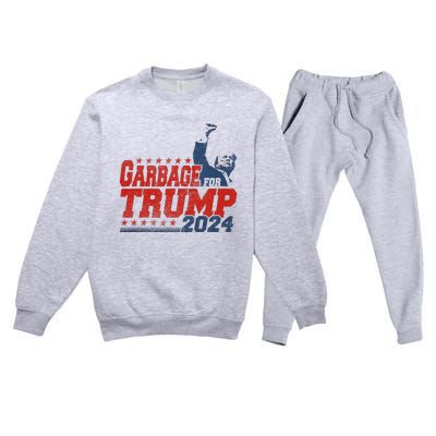 Trump 2024 Election Proud To Be Garbage Vote Trump President Premium Crewneck Sweatsuit Set