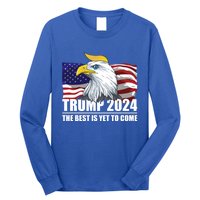 Trump 2024 Eagle Usa Flag Donald Trump Elections 2024 Gift Long Sleeve Shirt