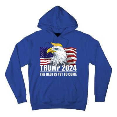 Trump 2024 Eagle Usa Flag Donald Trump Elections 2024 Gift Tall Hoodie