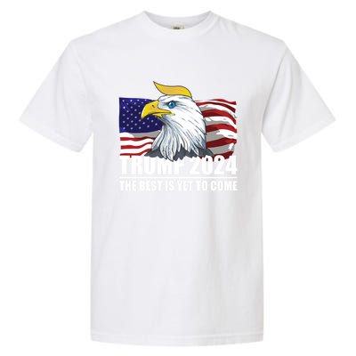 Trump 2024 Eagle Usa Flag Donald Trump Elections 2024 Gift Garment-Dyed Heavyweight T-Shirt