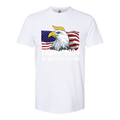 Trump 2024 Eagle Usa Flag Donald Trump Elections 2024 Gift Softstyle CVC T-Shirt