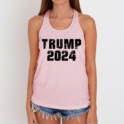 Trump 2024 Election Keep America Great Supporter Gift Muscle Gift Women's Knotted Racerback Tank