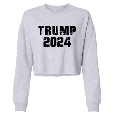 Trump 2024 Election Keep America Great Supporter Gift Muscle Gift Cropped Pullover Crew