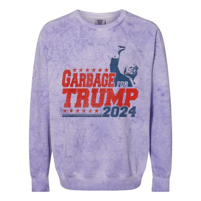 Trump 2024 Election Proud To Be Garbage Vote Trump President Colorblast Crewneck Sweatshirt