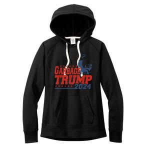 Trump 2024 Election Proud To Be Garbage Vote Trump President Women's Fleece Hoodie