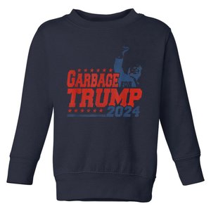 Trump 2024 Election Proud To Be Garbage Vote Trump President Toddler Sweatshirt