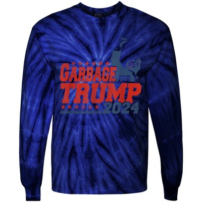 Trump 2024 Election Proud To Be Garbage Vote Trump President Tie-Dye Long Sleeve Shirt