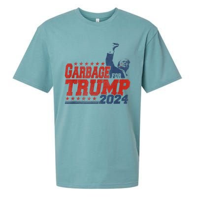 Trump 2024 Election Proud To Be Garbage Vote Trump President Sueded Cloud Jersey T-Shirt