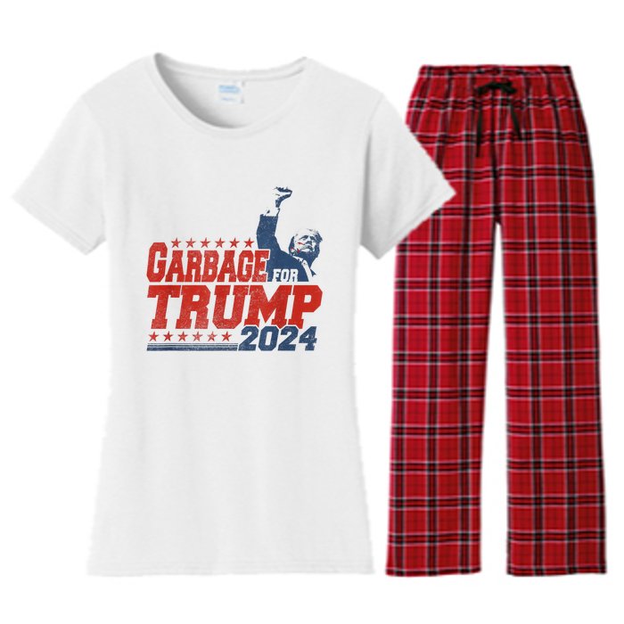 Trump 2024 Election Proud To Be Garbage Vote Trump President Women's Flannel Pajama Set