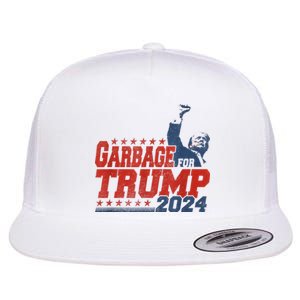 Trump 2024 Election Proud To Be Garbage Vote Trump President Flat Bill Trucker Hat