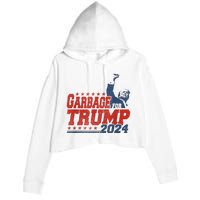 Trump 2024 Election Proud To Be Garbage Vote Trump President Crop Fleece Hoodie