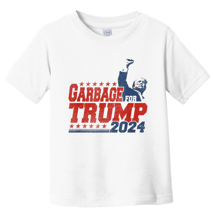 Trump 2024 Election Proud To Be Garbage Vote Trump President Toddler T-Shirt