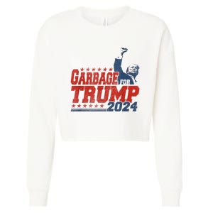 Trump 2024 Election Proud To Be Garbage Vote Trump President Cropped Pullover Crew