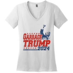 Trump 2024 Election Proud To Be Garbage Vote Trump President Women's V-Neck T-Shirt