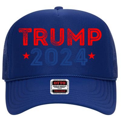 Trump 2024 Election Gift High Crown Mesh Back Trucker Hat