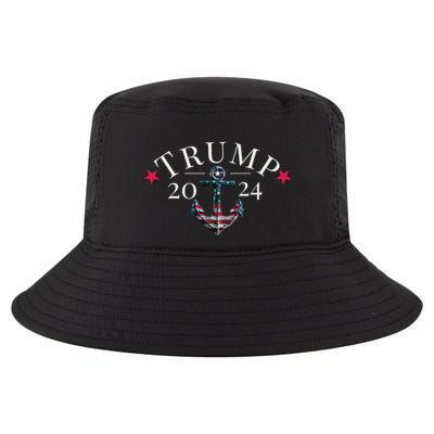 Trump 2024 Election American Flag Anchor Gift Cool Comfort Performance Bucket Hat