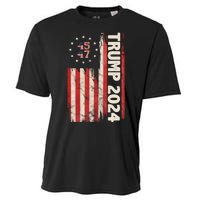 Trump 2024 Election 45 47 Vintage American Flag Cooling Performance Crew T-Shirt