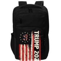 Trump 2024 Election 45 47 Vintage American Flag Impact Tech Backpack