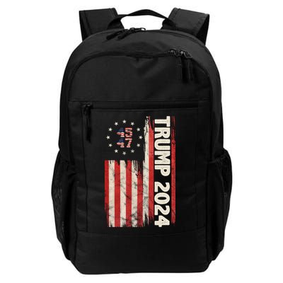 Trump 2024 Election 45 47 Vintage American Flag Backpack