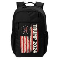 Trump 2024 Election 45 47 Vintage American Flag Daily Commute Backpack