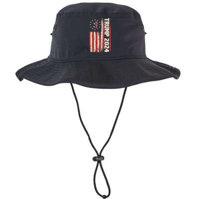 Trump 2024 Election 45 47 Vintage American Flag Legacy Cool Fit Booney Bucket Hat