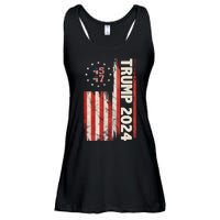 Trump 2024 Election 45 47 Vintage American Flag Ladies Essential Flowy Tank