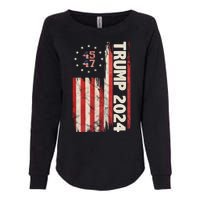 Trump 2024 Election 45 47 Vintage American Flag Womens California Wash Sweatshirt