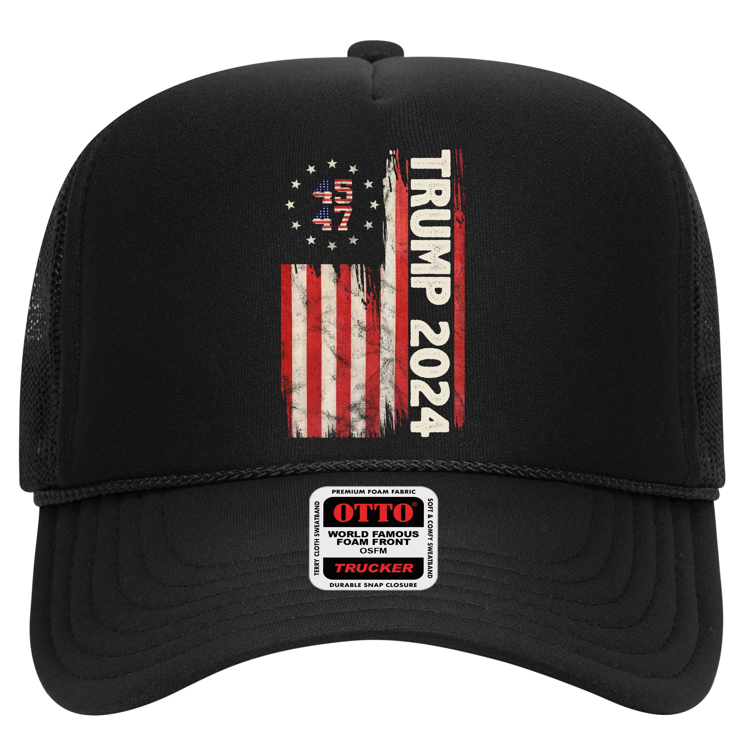 Trump 2024 Election 45 47 Vintage American Flag Hat