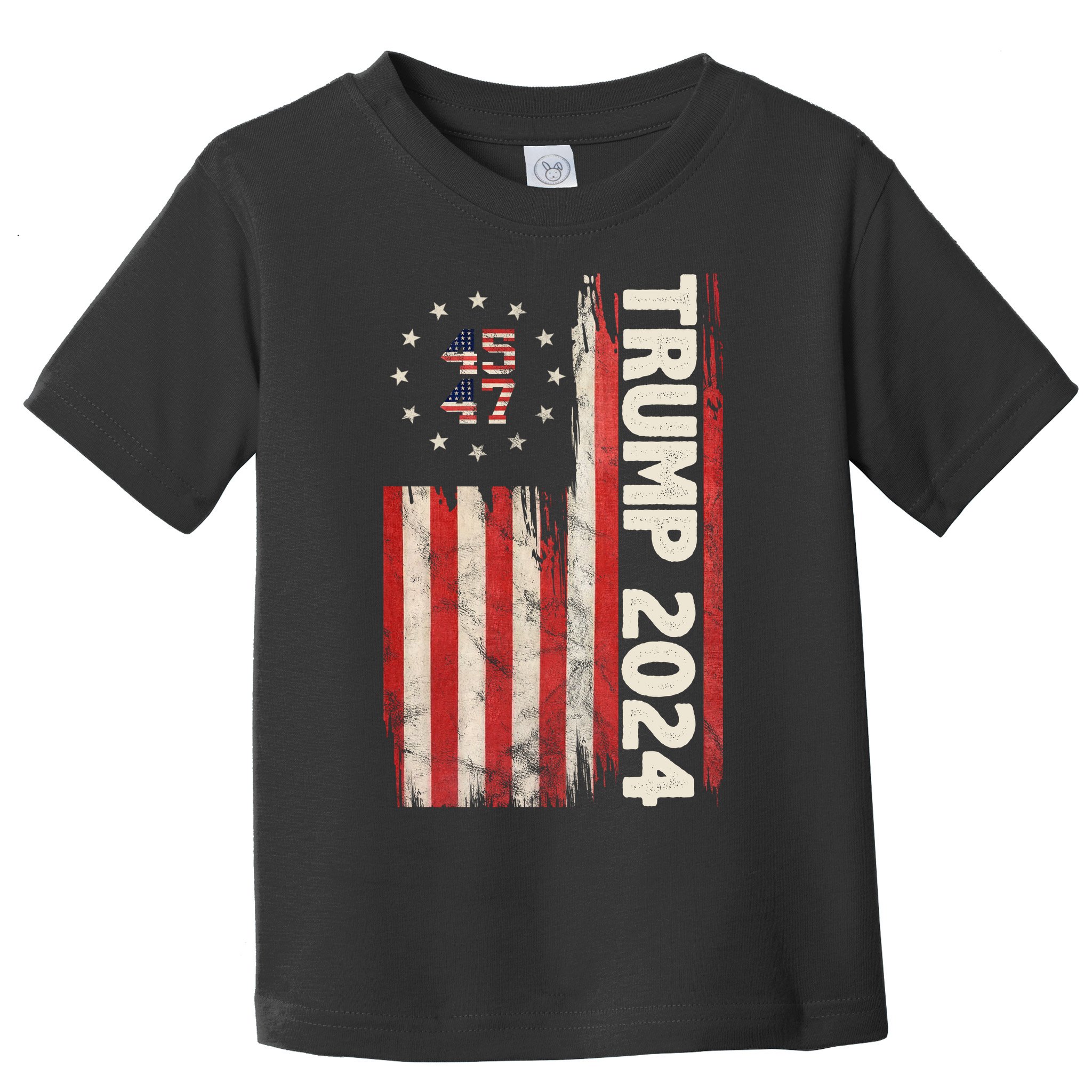 Trump 2024 Election 45 47 Vintage American Flag Toddler T-Shirt