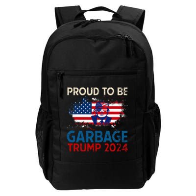 Trump 2024 Election Proud To Be Garbage Vote Trump Presiden Daily Commute Backpack