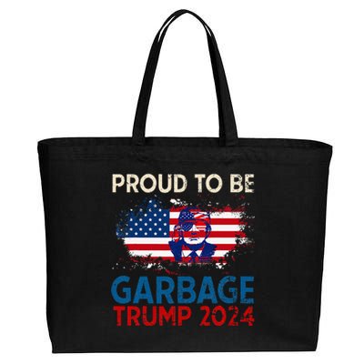 Trump 2024 Election Proud To Be Garbage Vote Trump Presiden Cotton Canvas Jumbo Tote