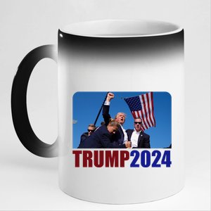 Trump 20247 Election Pennsylvania Rally Shooting 11oz Black Color Changing Mug