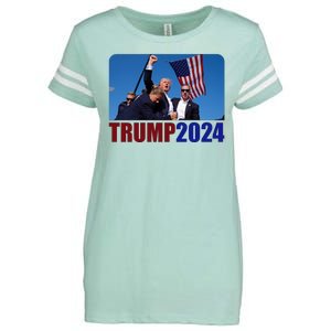 Trump 20247 Election Pennsylvania Rally Shooting Enza Ladies Jersey Football T-Shirt