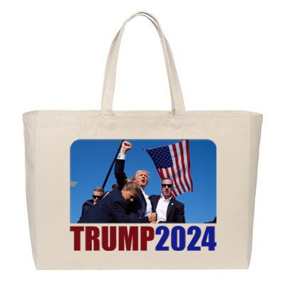 Trump 20247 Election Pennsylvania Rally Shooting Cotton Canvas Jumbo Tote