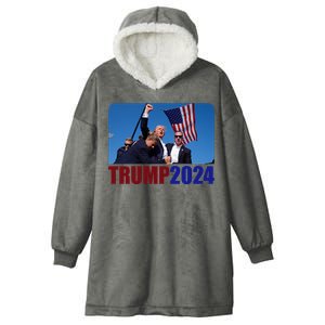 Trump 20247 Election Pennsylvania Rally Shooting Hooded Wearable Blanket