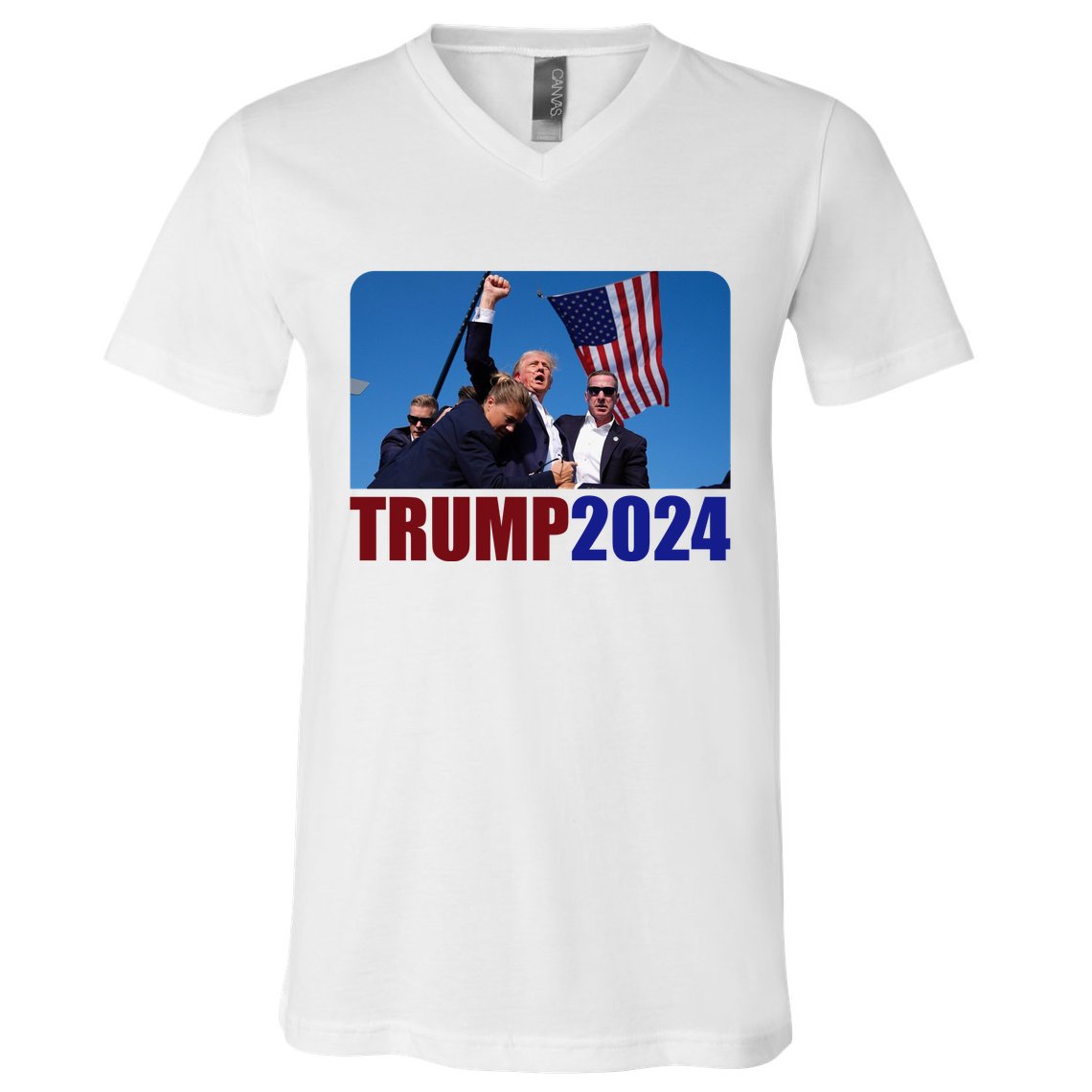 Trump 20247 Election Pennsylvania Rally Shooting V-Neck T-Shirt
