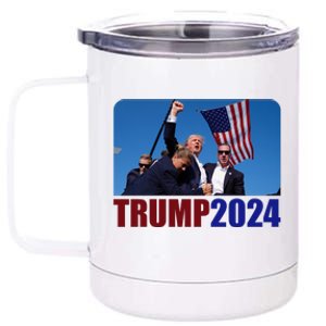 Trump 20247 Election Pennsylvania Rally Shooting 12 oz Stainless Steel Tumbler Cup